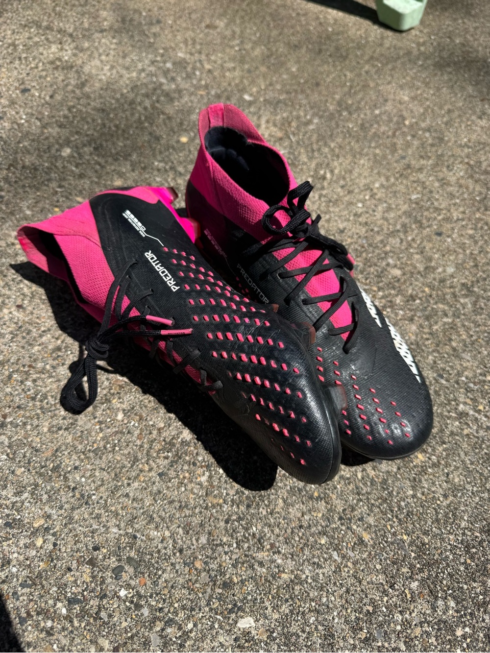 Adidas Predator Accuracy .1 Black and Pink soccer cleats